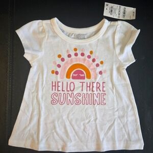 *3/$15 First Impressions White and Pink 'Hello There Sunshine' T-Shirt